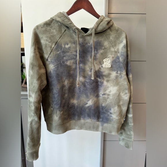 Vans Tops - Vans • Tie Dye/Watercolor Cropped Hoodie • Green